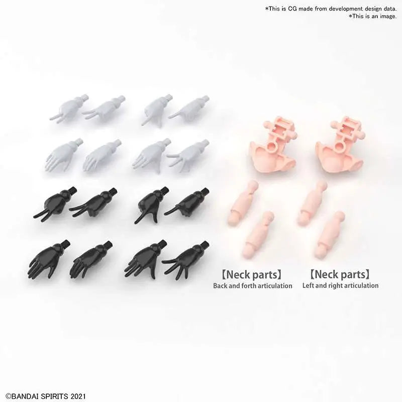 30MS OPT HAND PARTS WHITE/BLACK Frikytopia