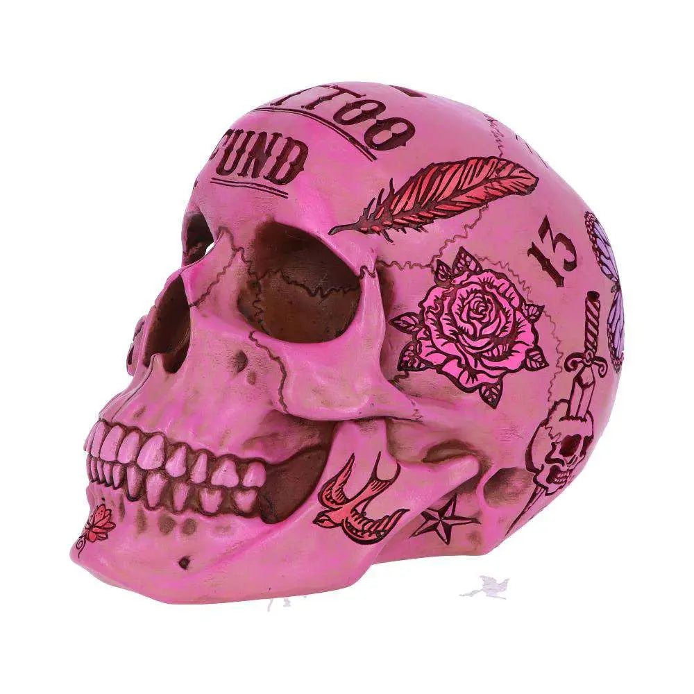 PINK TATTOO SKULL MONEY Caja