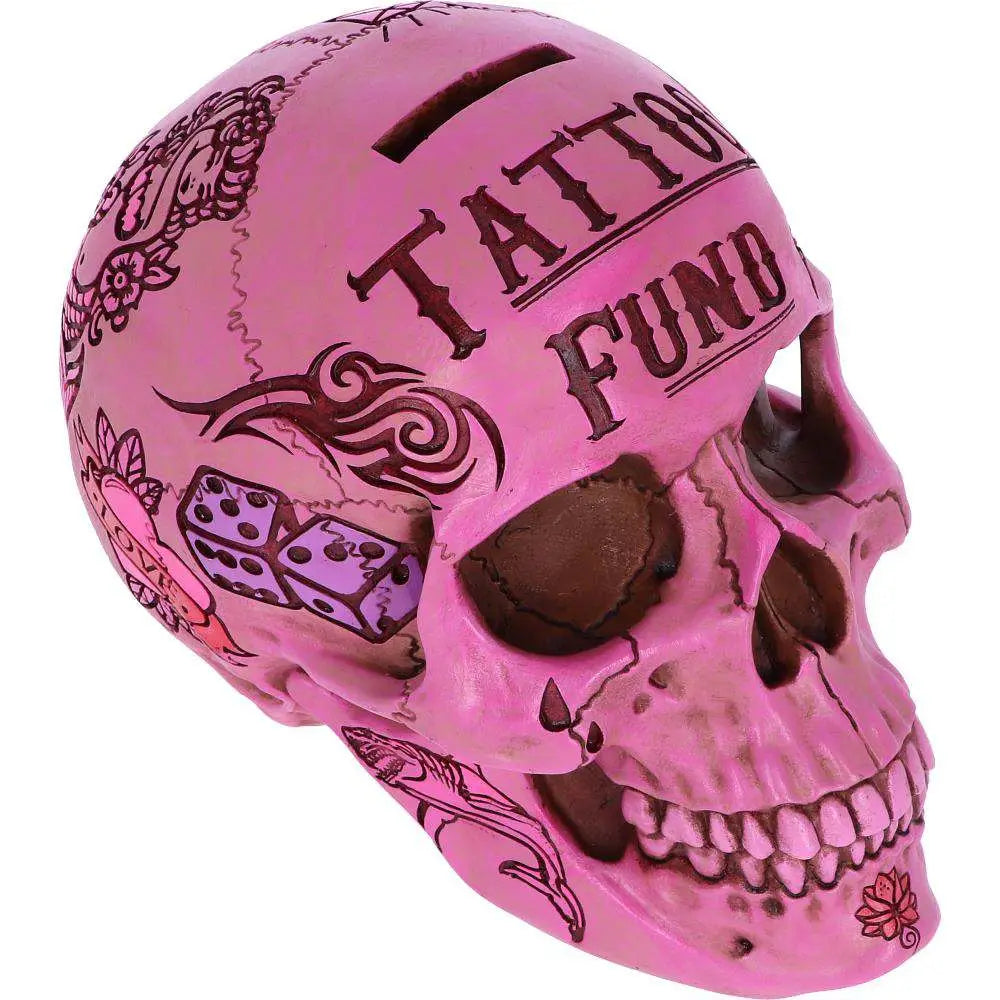 PINK TATTOO SKULL MONEY Caja