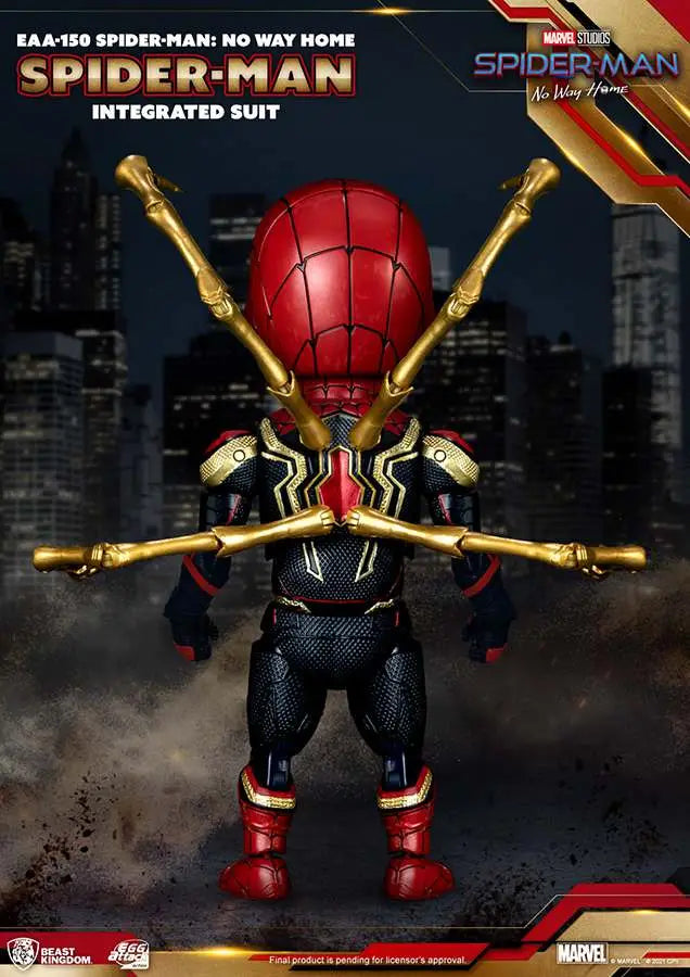 Figura beast kingdom egg attack marvel spider - man no way home traje integrado