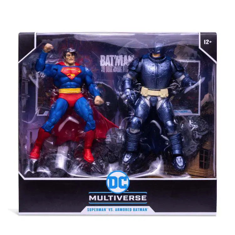 Pack 2 figuras mcfarlane toys collector multipack superman vs armored batman
