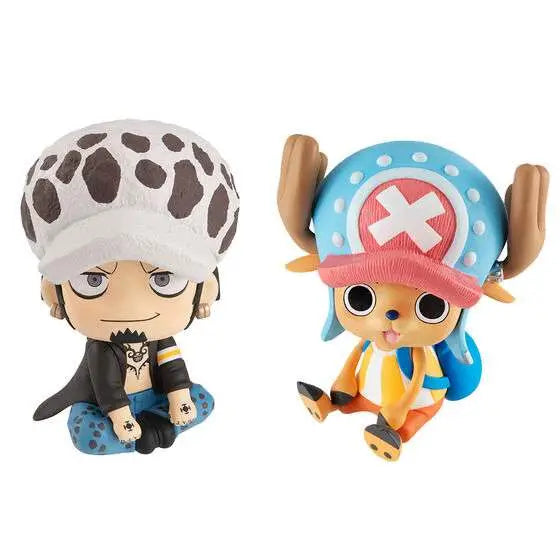Pack 2 figuras megahouse one piece look up trafalgar d law tony tony chopper