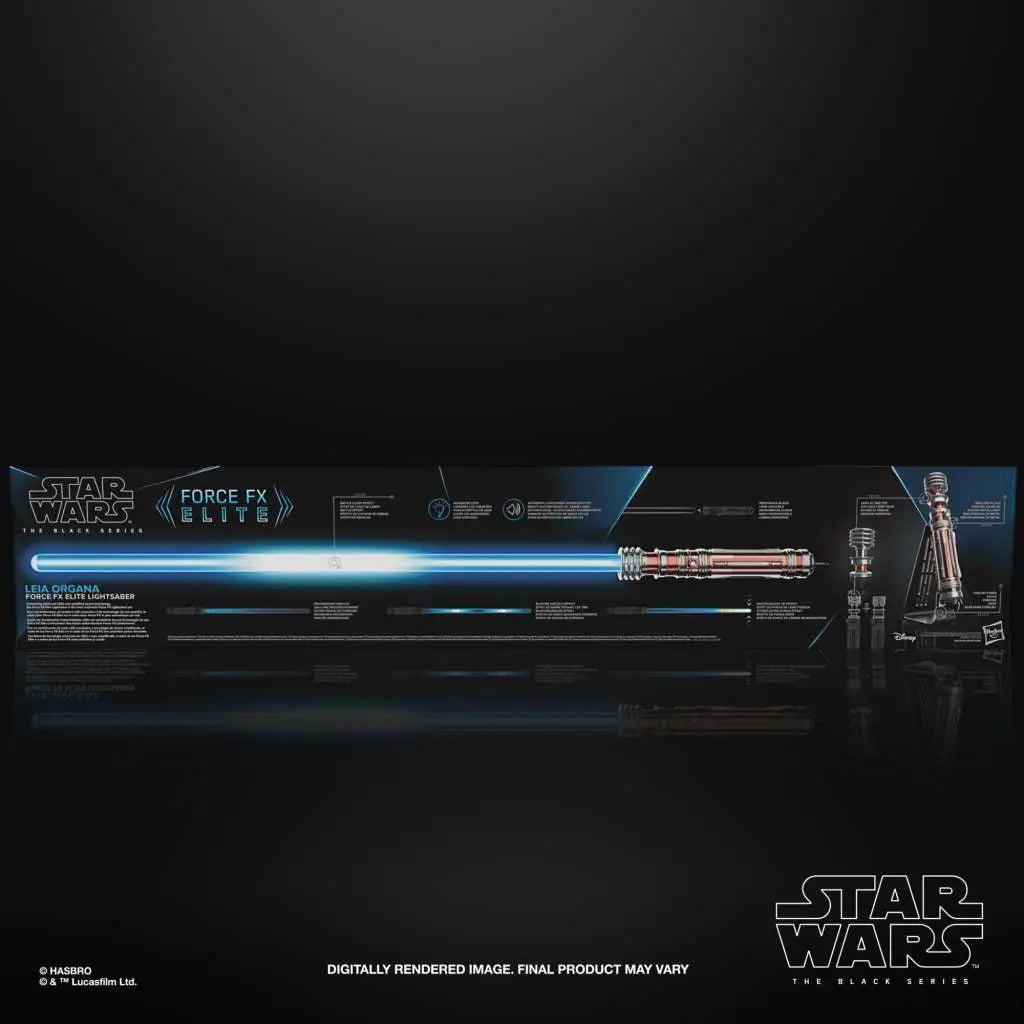 Replica hasbro 1 1 force x sable de luz leia organa black series