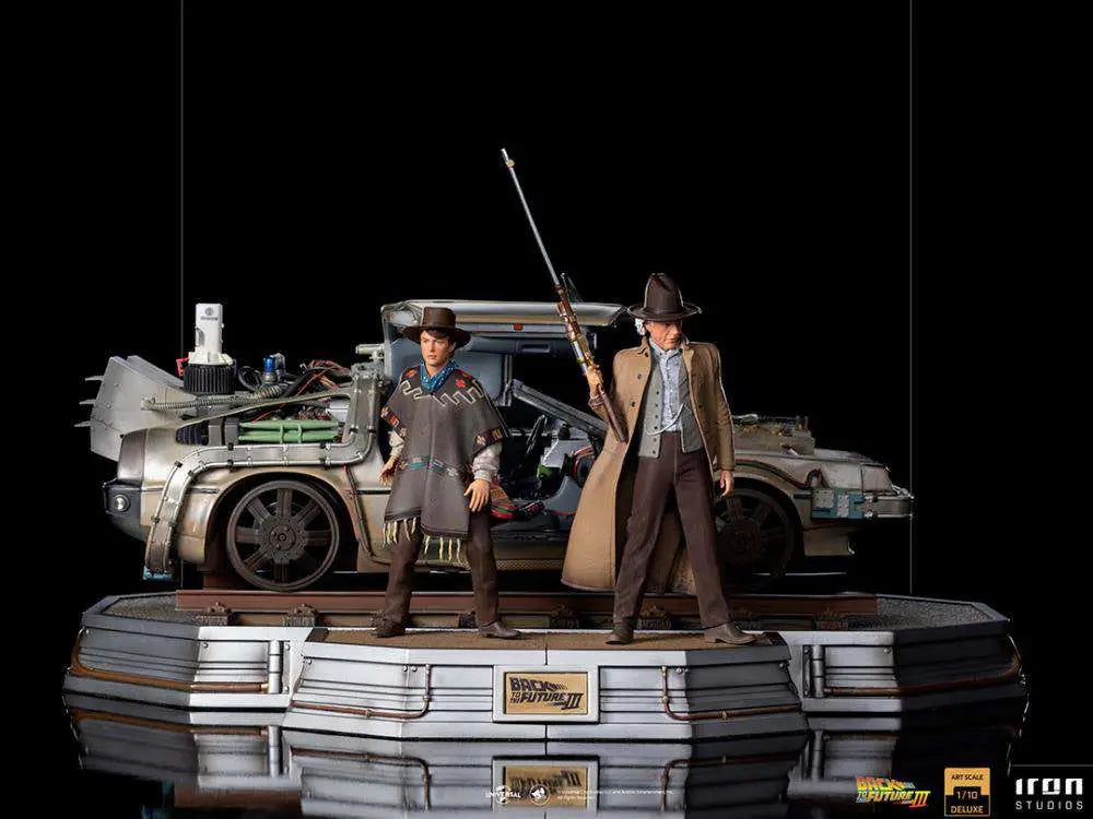BTTF III DELOREAN + Estatua 1/10 SET