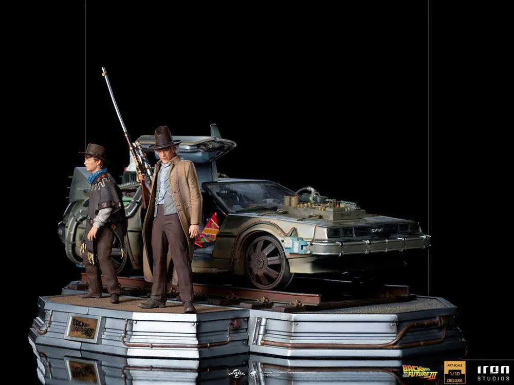 BTTF III DELOREAN + Estatua 1/10 SET