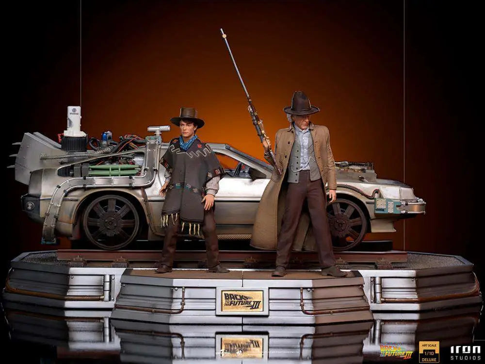 BTTF III DELOREAN + Estatua 1/10 SET