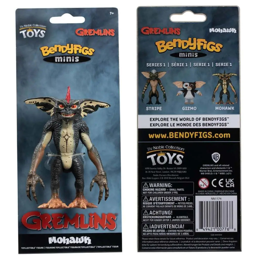 Figura the noble collection bendyfigs cine gremlins mohawk flexible