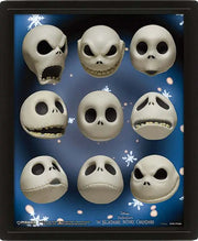 NIGHTMARE BEFORE CHRISTMAS JACK EXPRESSIONS Póster 3D