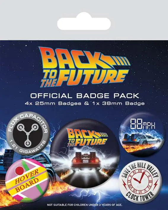 BACK TO THE FUTURE (DELOREAN) Chapa PACK Frikytopia