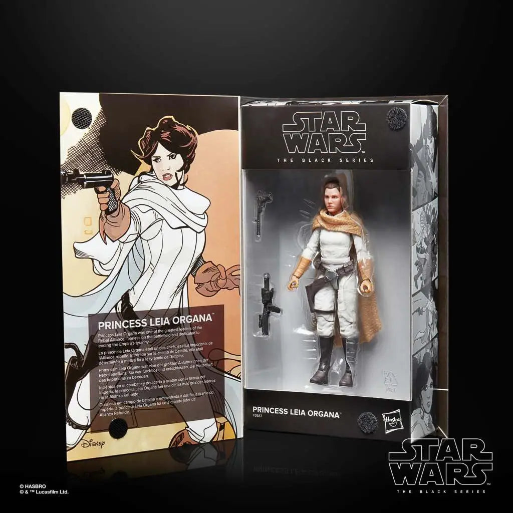 Figura hasbro princess leia organa star wars comics black series