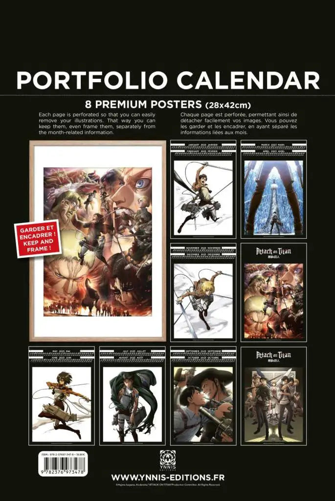 ATTACK ON TITAN 2023 Calendario