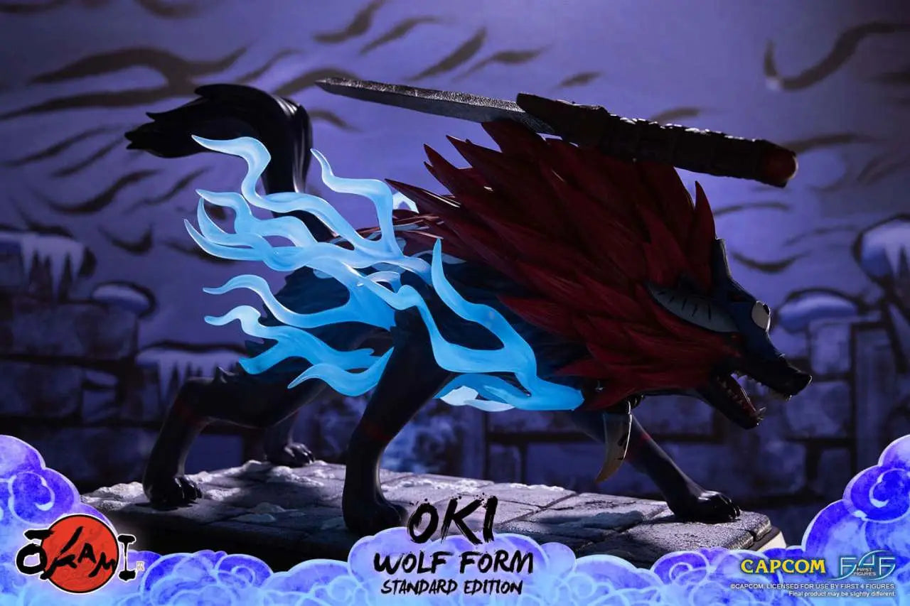 OKAMI OKI WOLF FROM RESIN Estatua