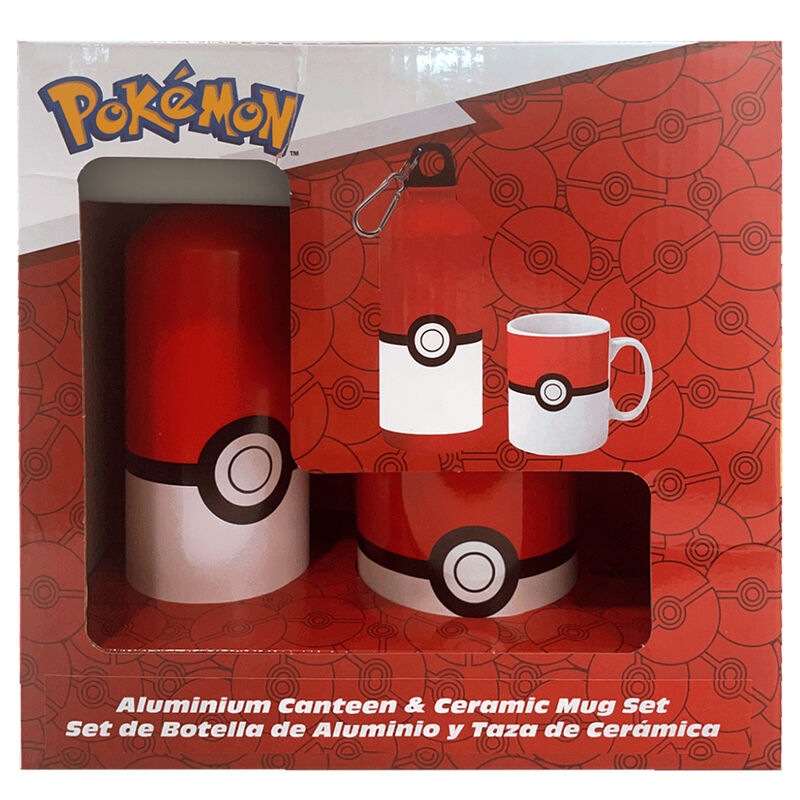 Set cantimplora aluminio taza ceramica Pokemon Frikytopia
