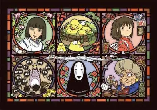 SPIRITED AWAY 208PCS STAINED Vaso PUZZL Frikytopia