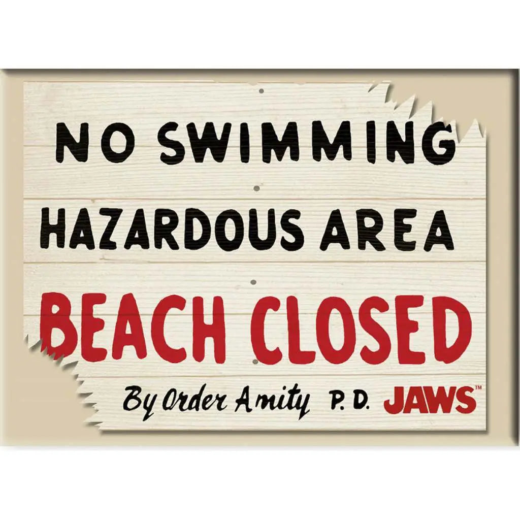 JAWS BEACH CLOSED FLAT Imán