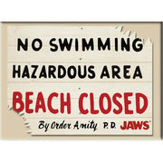 JAWS BEACH CLOSED FLAT Imán
