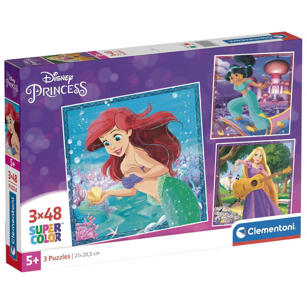 Puzzle Princesas Disney 3x48 piezas Frikytopia