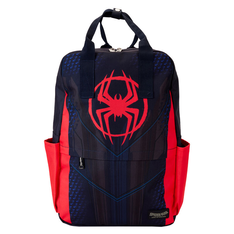 Mochila nylon Traje Miles Morales Spider-Verse Marvel Loungefly 40cm Frikytopia