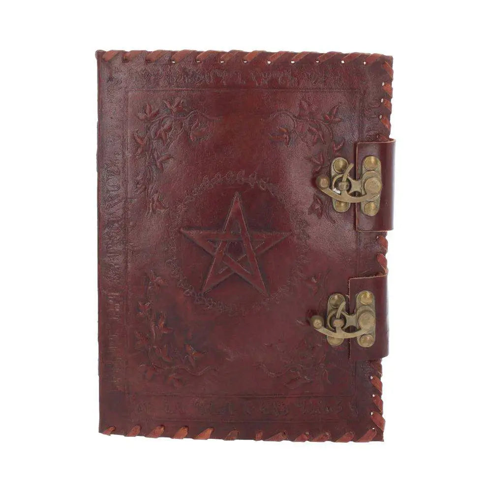 LEATHER Agenda EMBOSSED PENTA & TWO LOCK Frikytopia