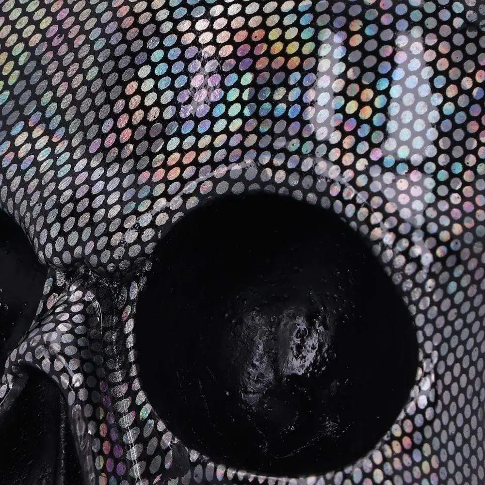 SKULL ORNAMENT HOLOGRAPHIC SILVER