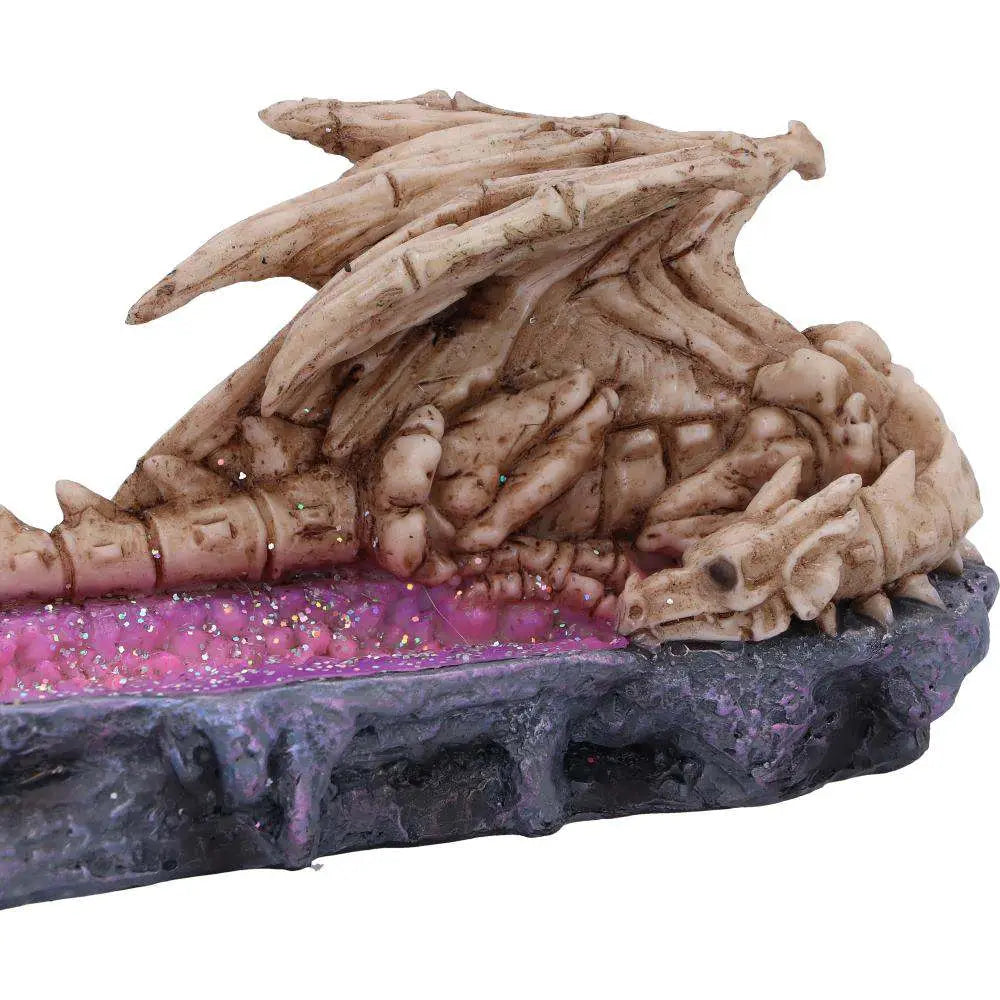SKELETAL SLUMBER DRAGON INCENSE BURNER