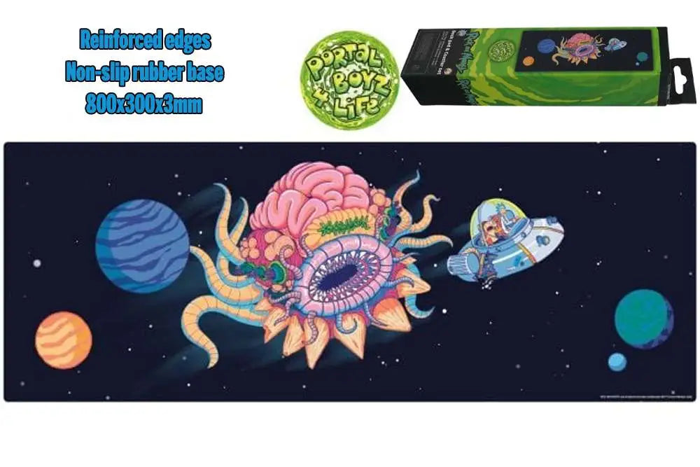 RICK & MORTY - XL Desk Pad and Posavasos Set Frikytopia