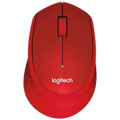 Mouse raton logitech m330 optico wireless inalambrico silent plus rojo Frikytopia