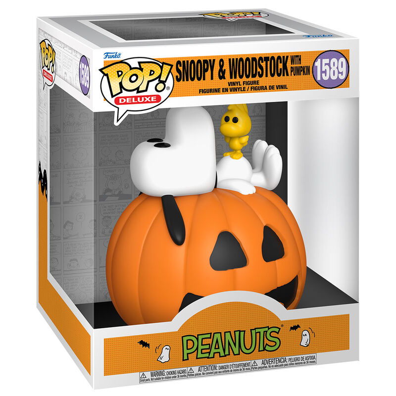 Figura POP Deluxe Peanuts Snoopy Woodstock with Pumpkin
