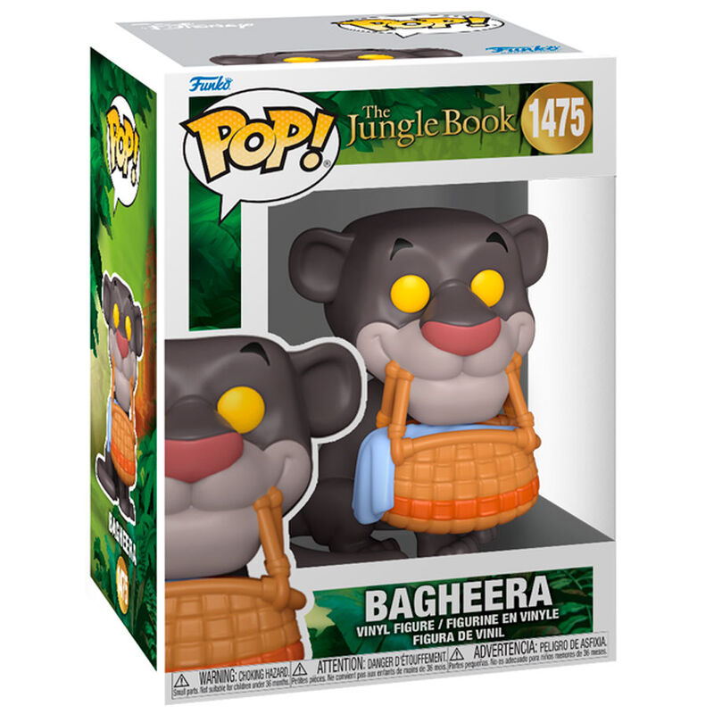 El libro de la selva POP Disney Vinyl Figura Bagheera w/basket 9 cm Frikytopia