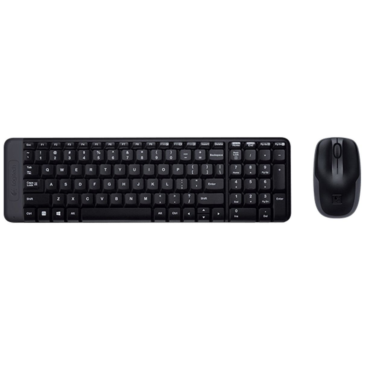 Teclado + mouse logitech mk220 wireless inalambrico negro portugues Frikytopia
