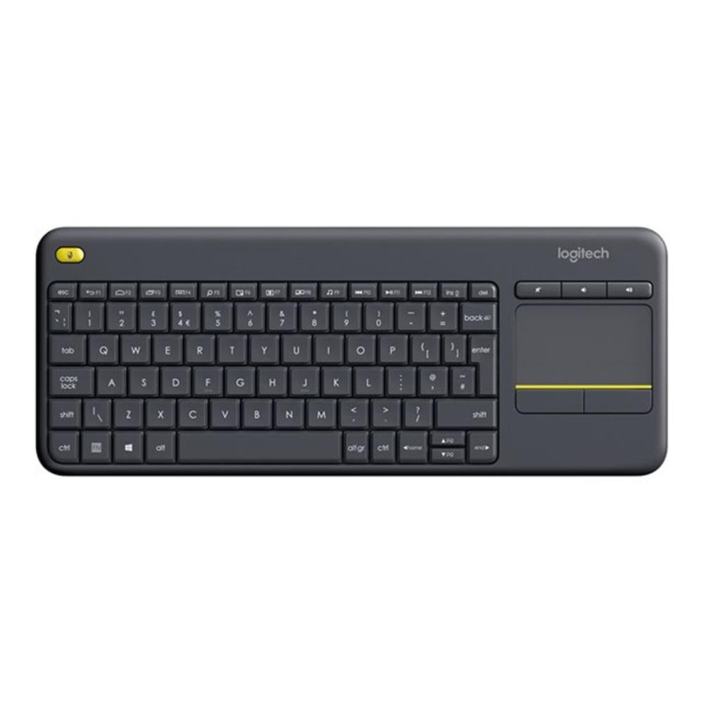 Teclado logitech k400 plus touch keyboard negro wireless inalambrico Frikytopia