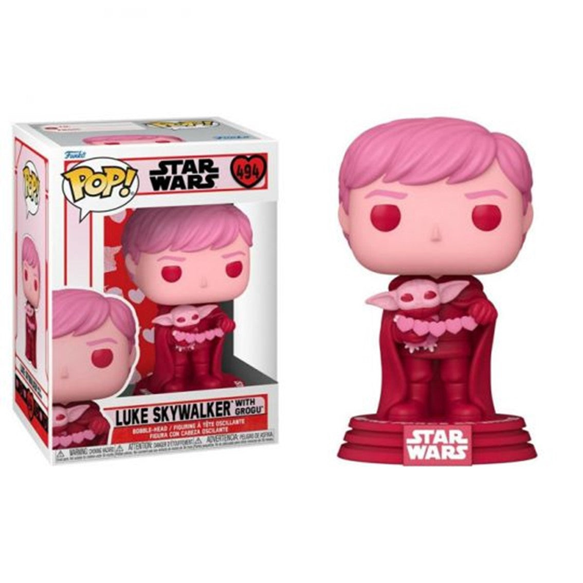 Funko pop star wars the mandalorian san valentin luke skywalker grogu