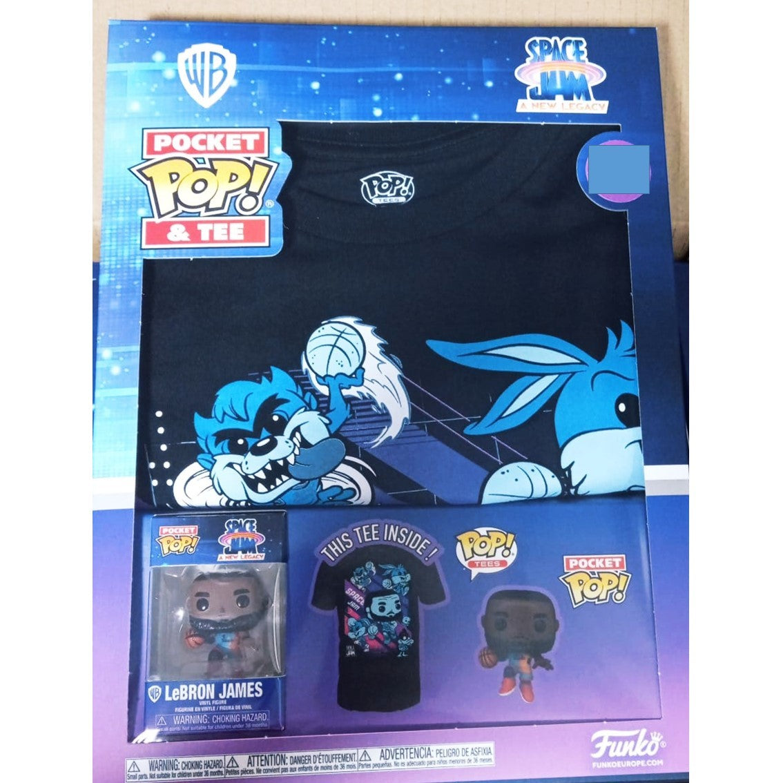 Pop tee space jam looney tunes lebron james funko camiseta talla s