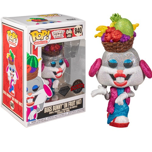 Funko pop looney tunes bugs bunny con sombrero de frutas glitter