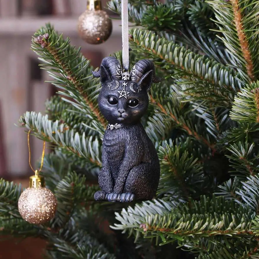 PAWZUPH BLACK HORNED CAT HANGING ORNAMENT Frikytopia