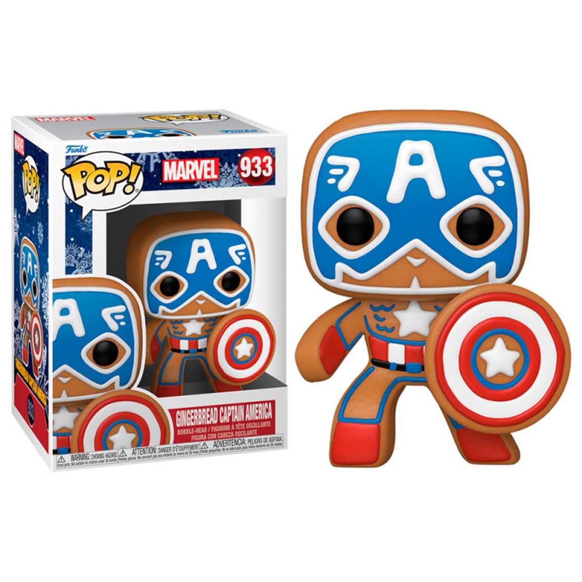 Funko pop marvel navidad galleta jengibre capitan america 50657 Frikytopia