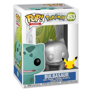 Funko pop jumbo pokemon s6 bulbasaur plateado efecto metalico 10 pulgadas