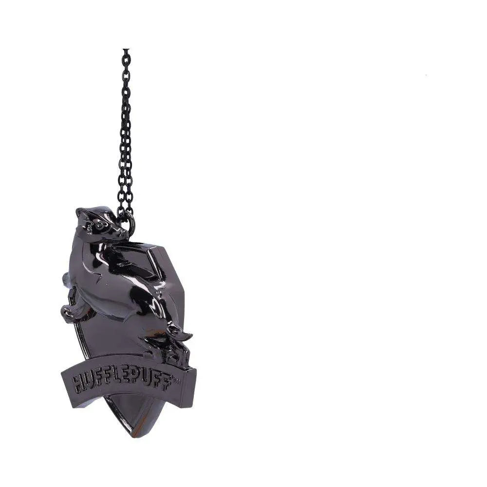 HARRY POTTER HUFFLEPUFF CREST SILVER HANGING ORNAMENT