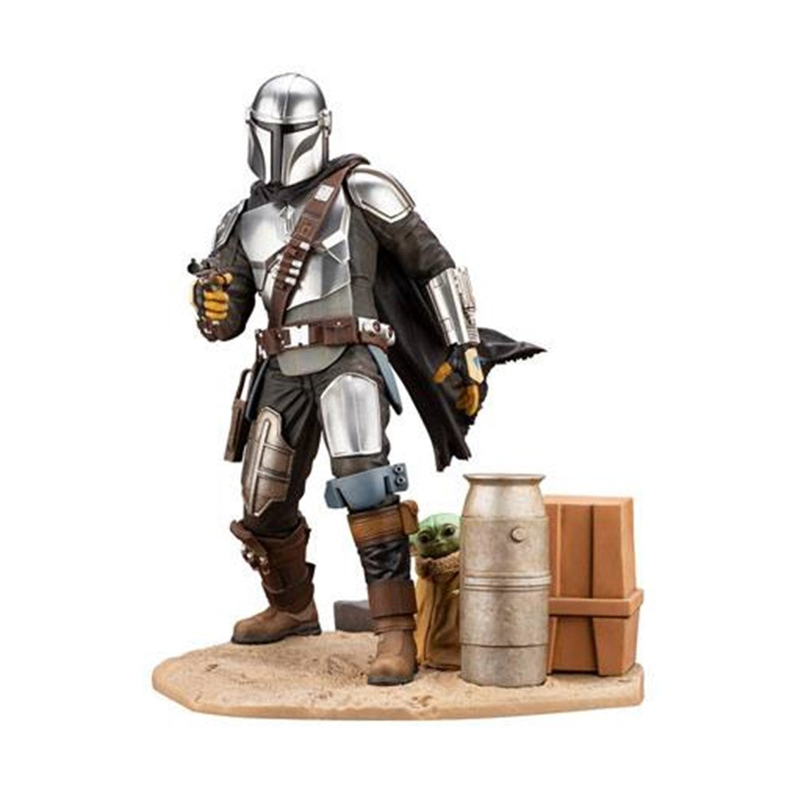 Figura kotobukiya star wars the mandalorian mandaloriano the child grogu artfx Frikytopia