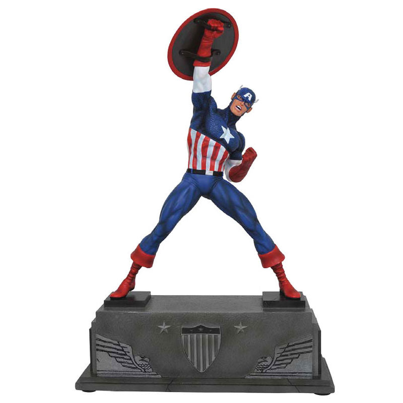 Figura diamond collection marvel avengers capitan america estatua resina