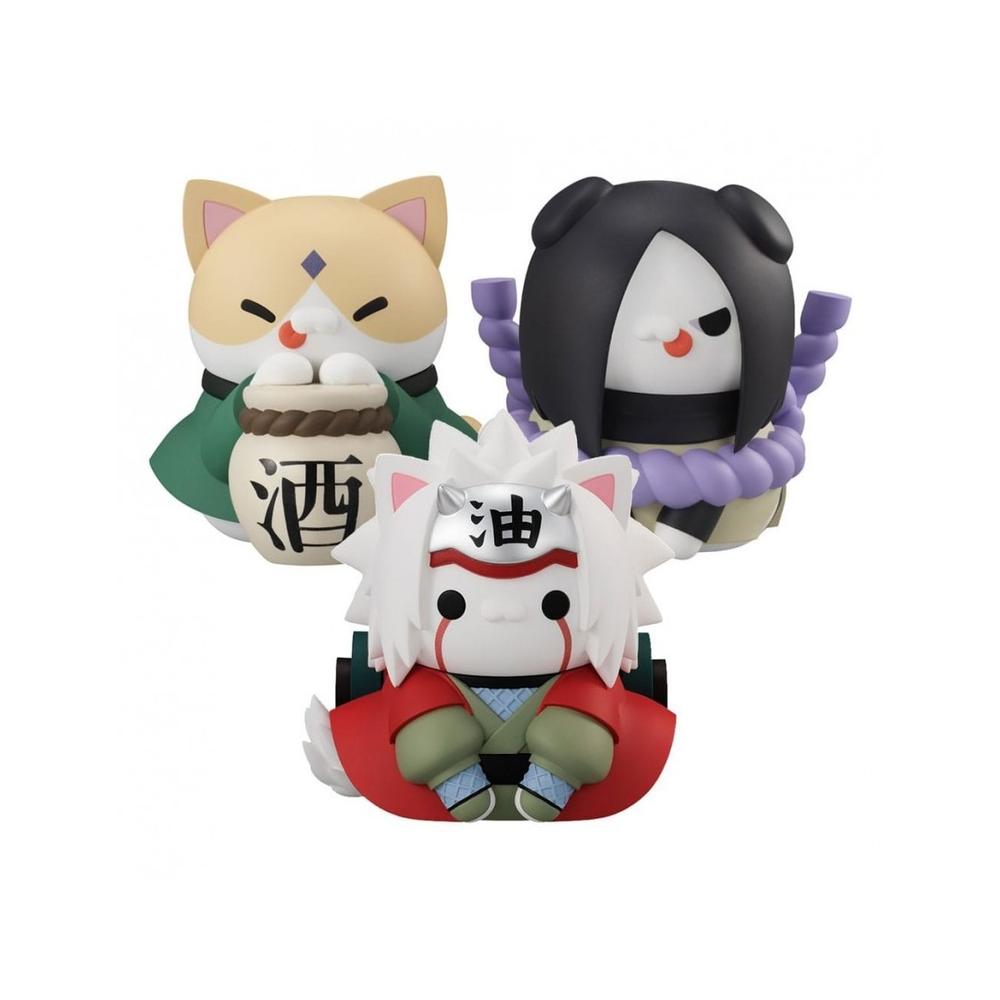 Pack figuras megahouse 3 unidades naruto megacat nyanto gift incluido Frikytopia