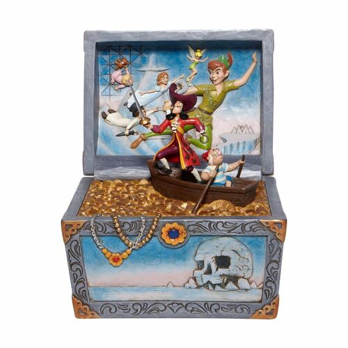 Figura enesco disney peter pan cofre del tesoro peter pan garfio compania Frikytopia