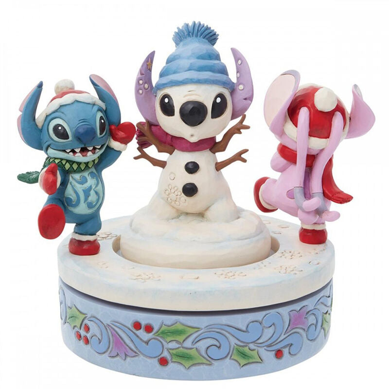 Figura decorativa enesco disney stitch angel muneco de nieve rotulo Frikytopia