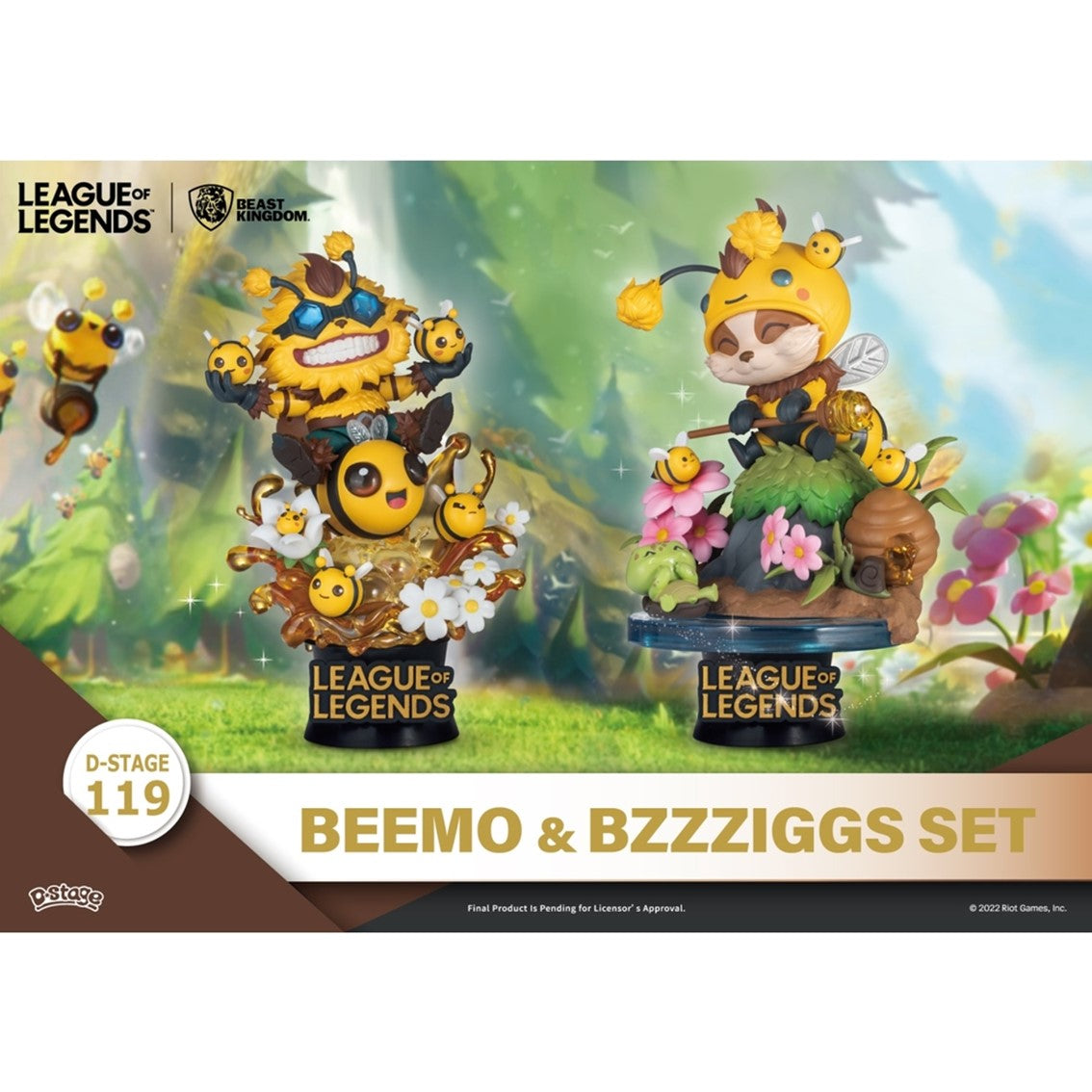 Set de 2 figuras beast kingdom dstage league of legends beemo y bzzzig Frikytopia