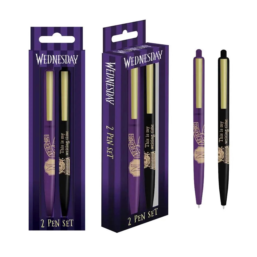 WEDNESDAY NEVERMORE Bolígrafo SET 2PK Frikytopia