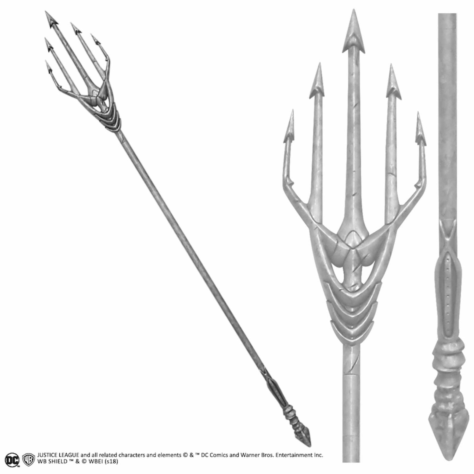 Replica the noble collection dc justice league tridente aquaman escala