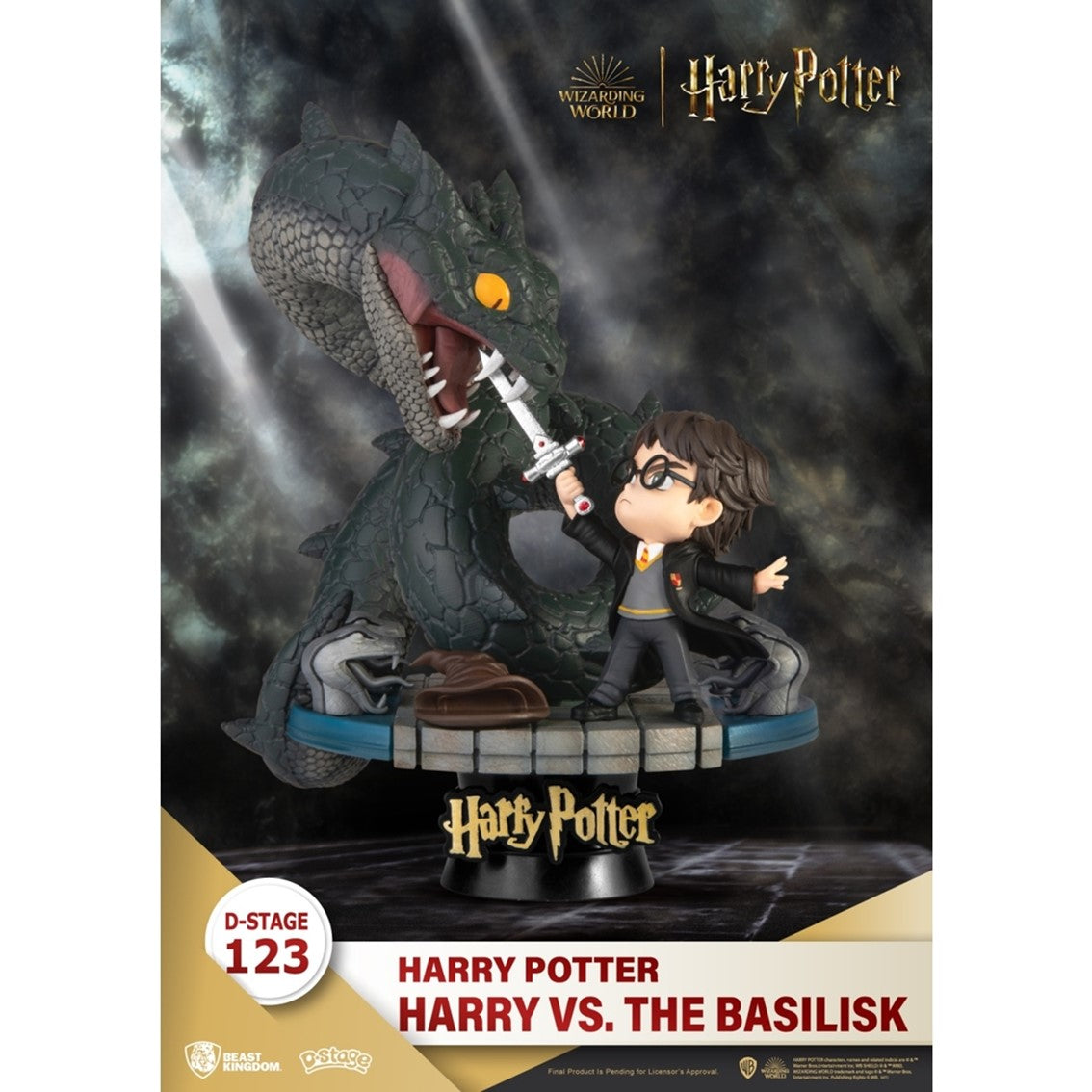 Figura beast kingdom dstage harry potter y la cámara secreta harry vs basilico Frikytopia
