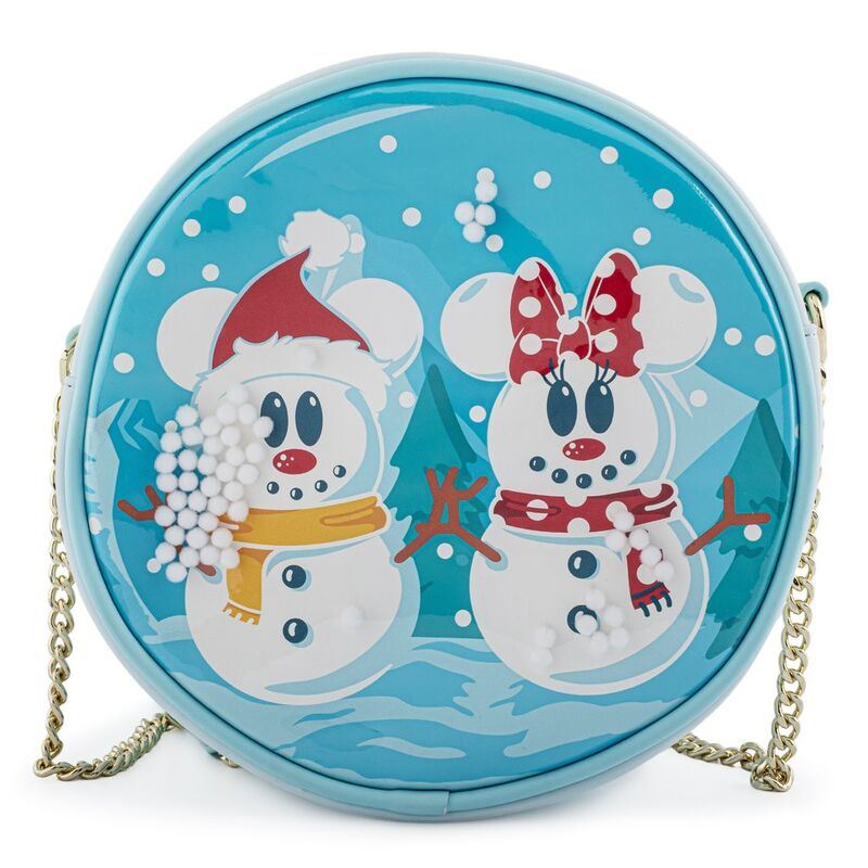 Bolso loungefly disney minnie y mickey munucos de nieve Frikytopia