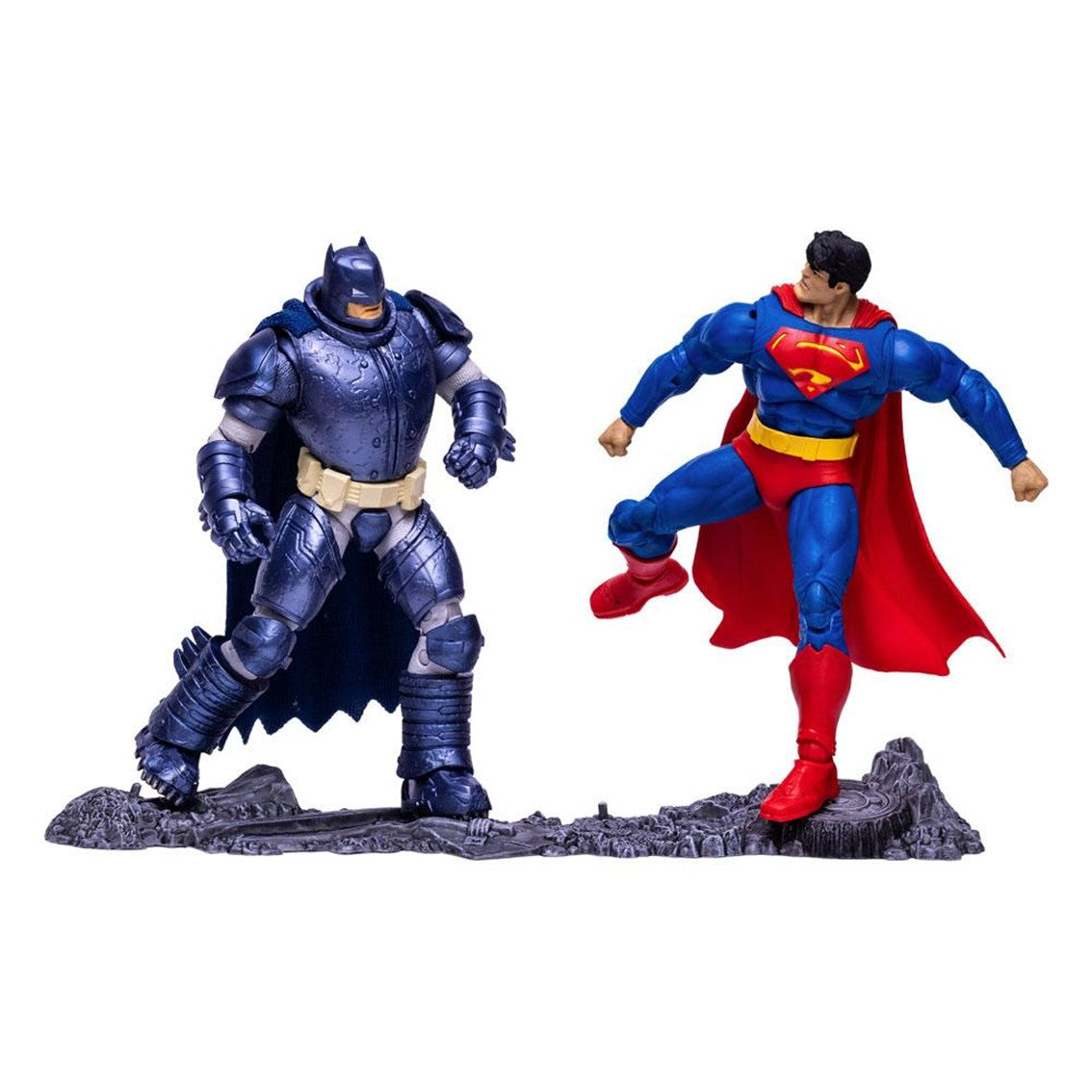 Pack 2 figuras mcfarlane toys collector multipack superman vs armored batman