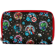 Cartera monedero loungefly funko marvel avengers tattoo zip around wallet